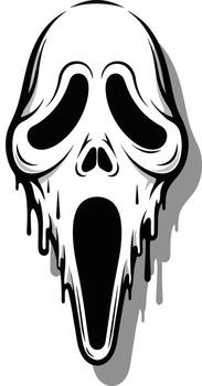 Abstract Silhouette Illustration of a Dripping Face vector