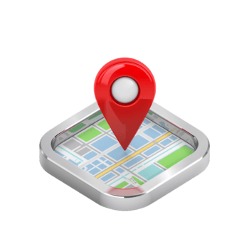 stilizzato Posizione pointer in cima un' digitale carta geografica rappresentazione con Augmented la realtà Guarda png