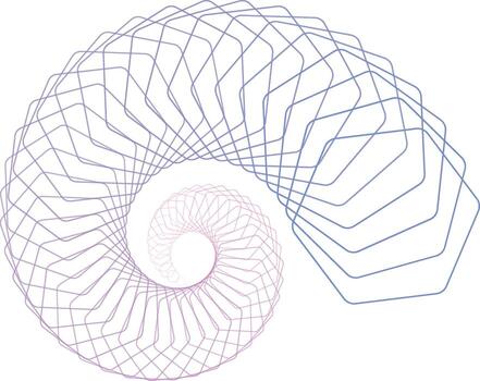 Abstract Line Art Hexagon Gradient Blend Line Element vector