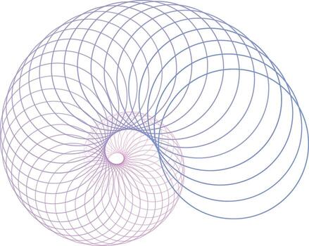 Abstract Line Art Spiral Gradient Blend Line Elementral vector