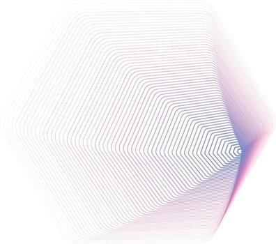 A hexagonal pattern with lines and colors vector