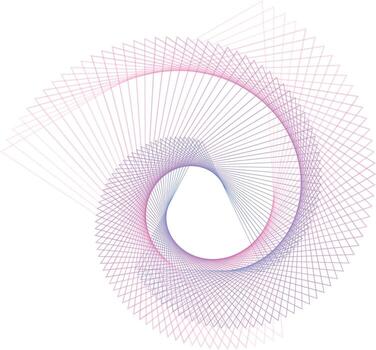 Abstract Line Art Zigzag Gradient Blend Line Element vector