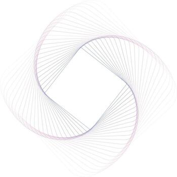Abstract Line Art Swirl Gradient Blend Line Element vector