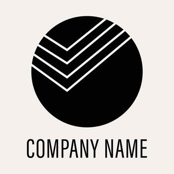 A sleek and modern logo featuring a circular shape with layered, stylized lines that create a sense of movement and depth with emphasizing professionalism and creativity vector