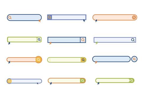 Search Bar UI Elements vector