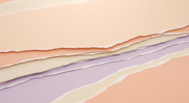 Torn Pastel Paper Layers Peach Cream and Lavender Texture photo