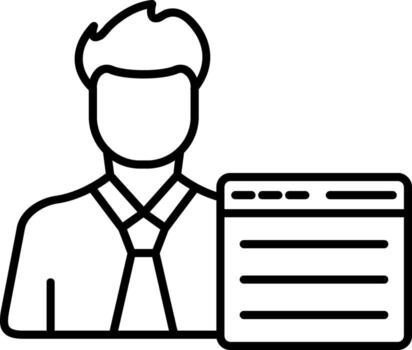 User Browser line User Web Internet vector