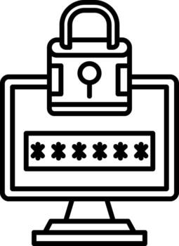 Computer Password Icon Security Login Password vector