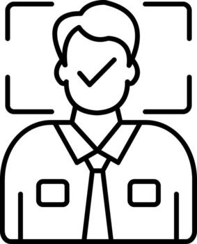 Face Recognition Icon Biometrics Security Scan vector