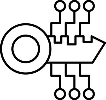 Digital Key Icon Security Access Key vector