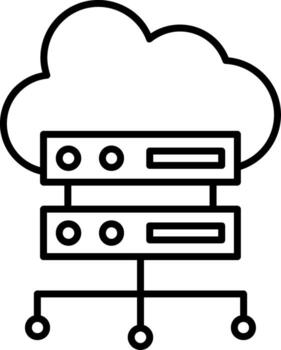 Cloud Server Icon Cloud Server Hosting vector