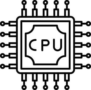 Cpu Icon Processor Computer Chip vector