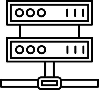 Server Icon Hosting Computer Network vector