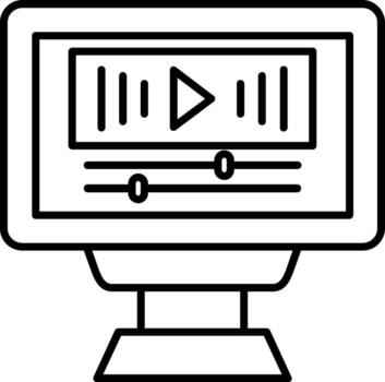 computadora icono escritorio ordenador personal tecnología vector