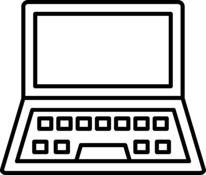 Laptop Icon Computer Notebook Tech vector