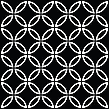 repitiendo mosaico de superposición círculos en blanco en un negro antecedentes ilustración vector