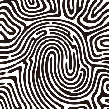 intrincado como un laberinto modelo de negrita negro líneas en un rígido blanco fondo, resumen y orgánico ilustración vector