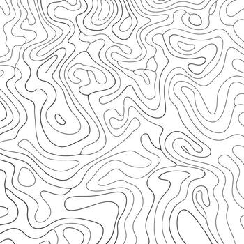 Topographic map contour lines pattern isolated on white background illustration vector