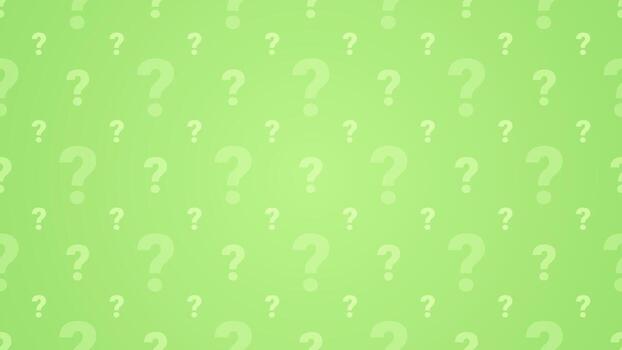 Simple Clean Vibrant Green Horizontal Background With Subtle Question Mark Pattern vector