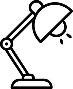 Illustration of a desk lamp adjustable table lamp reading lamp study lamp task lamp design vector