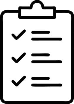 Checklist clipboard task list icon illustration for business and project plan vector