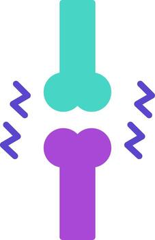 Joint two color icon body bone connection vector