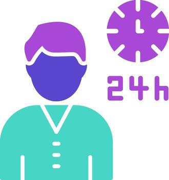 Overtime three use icon work hours late vector