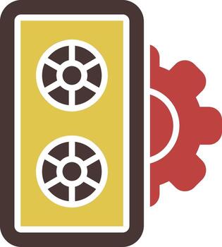 UPC torre dos color icono computadora caso escritorio vector