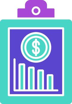Business Report LineScape document chart data vector