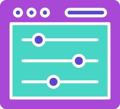 Adjust three use icon settings modify customize vector