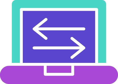 Data Transfer two color icon send move file vector