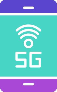 Wireless Tablet two color icon device screen tech vector