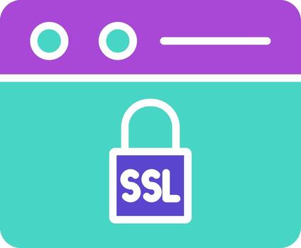 Ssl Certificate two color icon security web https vector