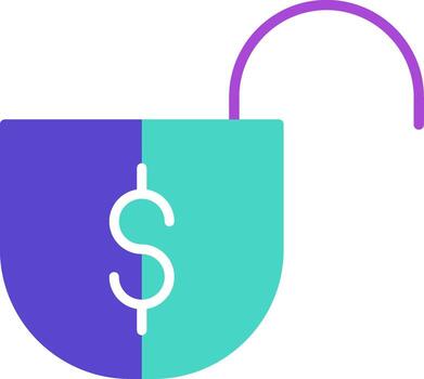 Unlocked three use icon open lock access vector