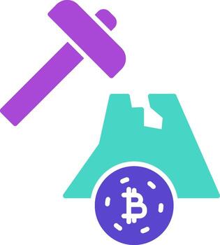 Mining three use icon crypto hardware mine vector