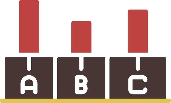 Abc two color icon analysis inventory classification vector
