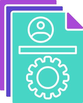 Configurations two color icon settings options setup vector