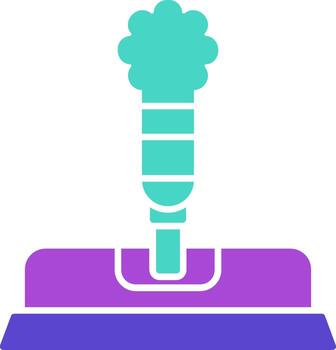 Joystick two color icon game controller play vector