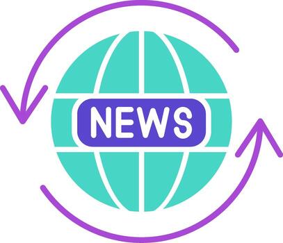 Cycle two color icon time loop period vector