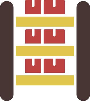 Racking System three use icon storage shelf warehouse vector