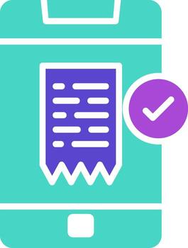 Verify two color icon check confirm approve vector