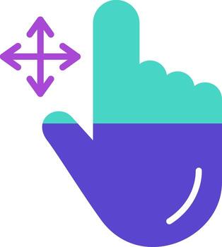 Drag three use icon move pull gesture vector