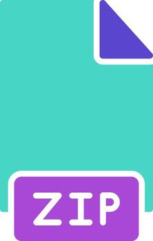 Zip File two color icon compress file archive vector