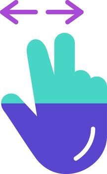 Spread two color icon gesture open expand vector