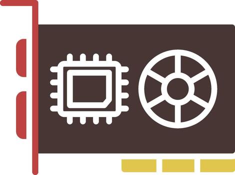 Graphic Card three use icon gpu hardware vector