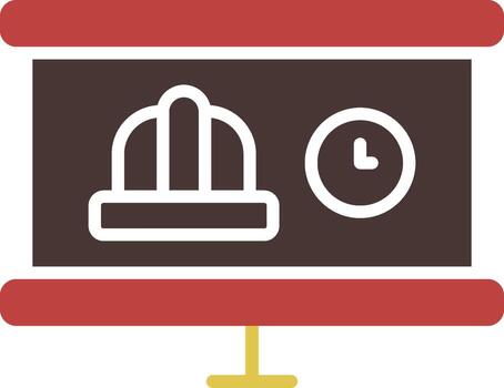 Projector Screen two color icon screen show display vector