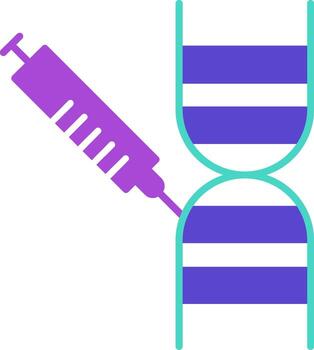 Genetic Modification two color icon dna science lab vector