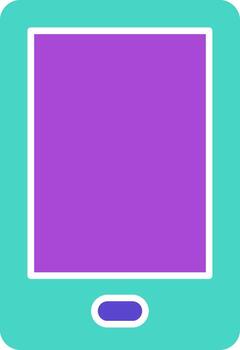 Tablet two color icon device screen mobile vector