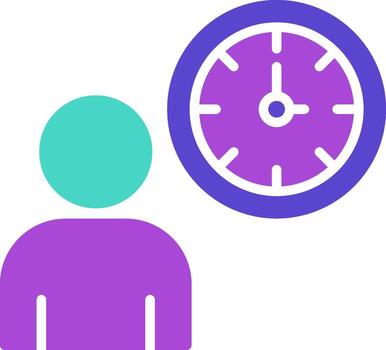 trabajando horas dos color icono hora calendario trabajo vector