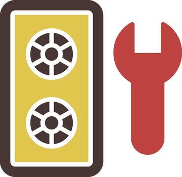 ordenador personal torre etérea paisaje de accidentes cerebrovasculares computadora caso escritorio vector